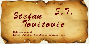 Stefan Tovitović vizit kartica